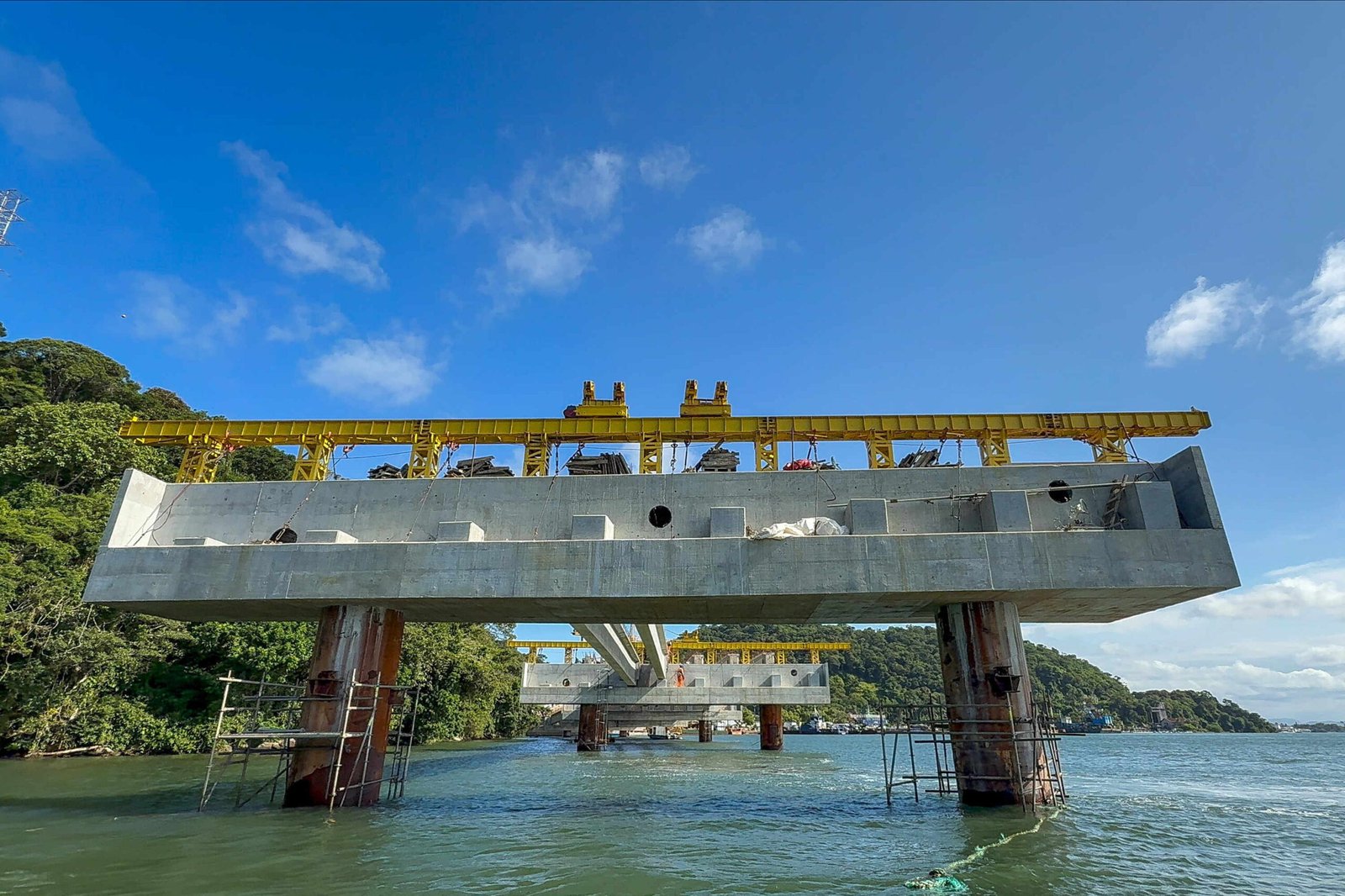 Governo do Estado divulga novas imagens da obra da Ponte de Guaratuba
